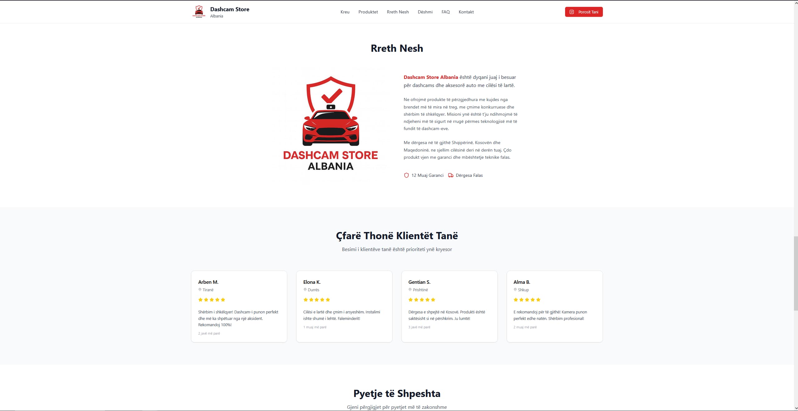 About Us & Testimonials