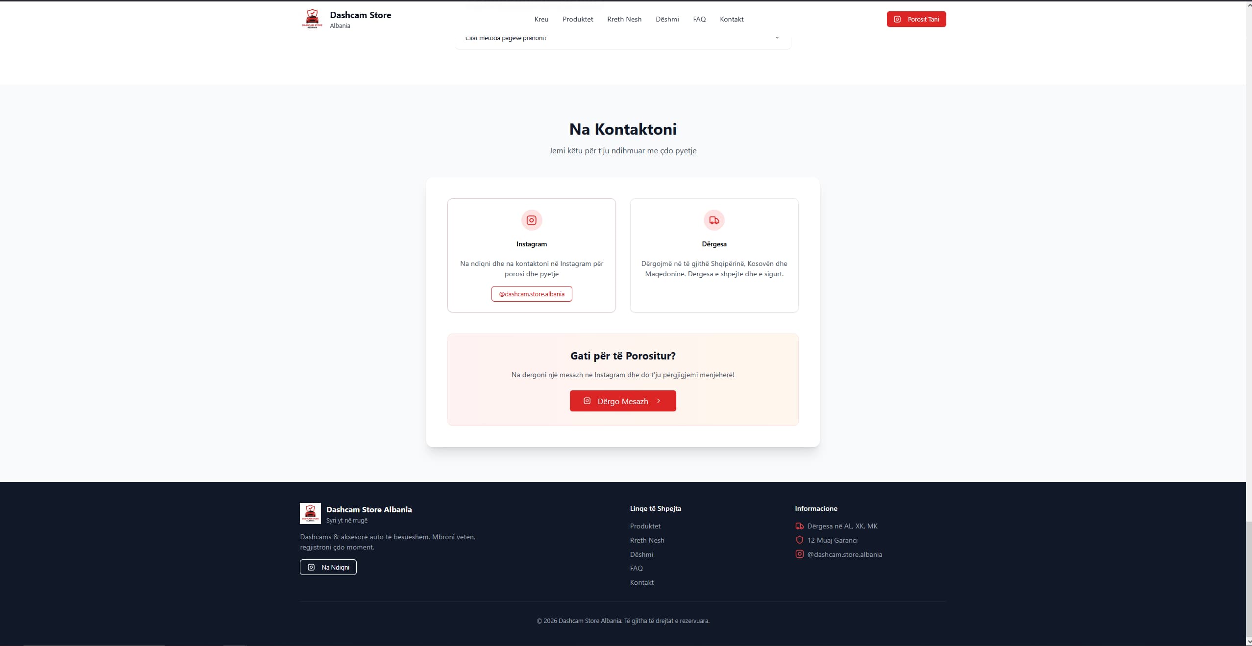 Contact & Footer